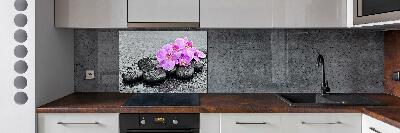 Cooker splashback Stones orchids