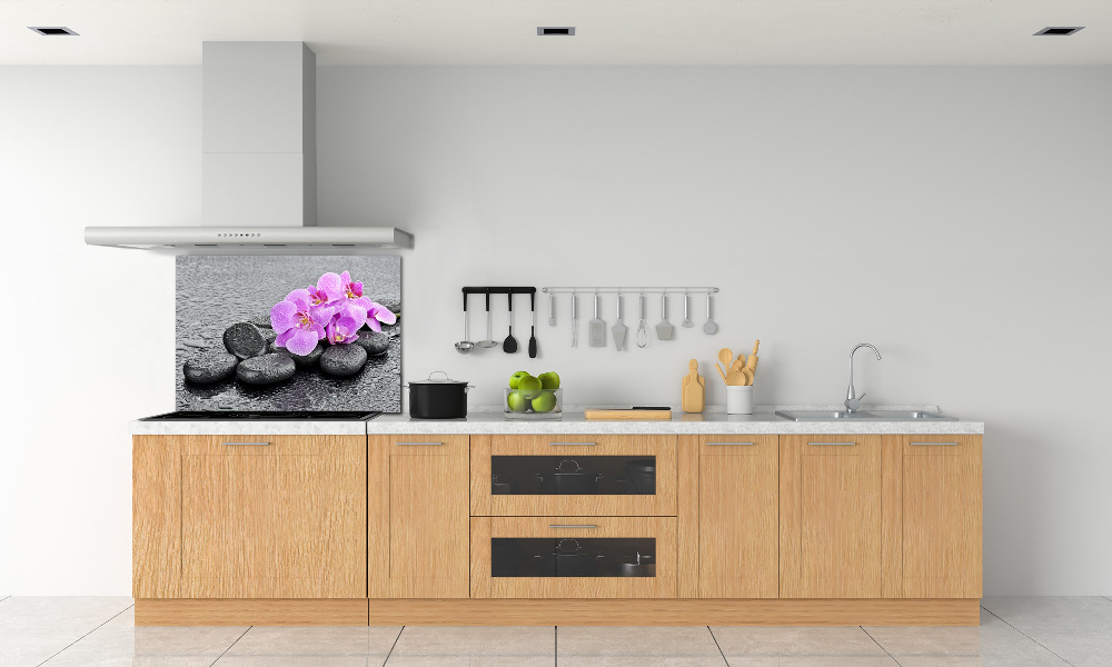 Cooker splashback Stones orchids