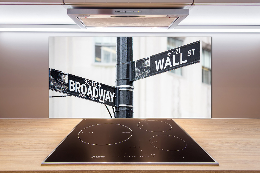 Cooker splashback Wall Street Znak