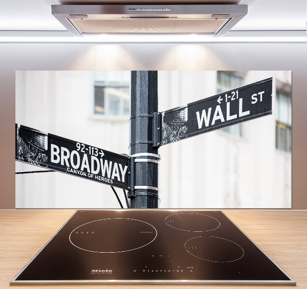 Cooker splashback Wall Street Znak