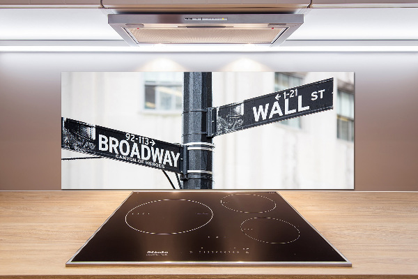 Cooker splashback Wall Street Znak