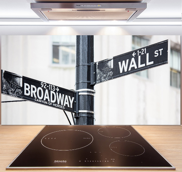 Cooker splashback Wall Street Znak