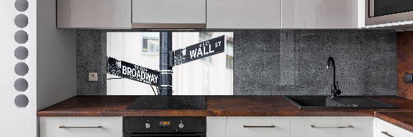 Cooker splashback Wall Street Znak