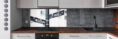 Cooker splashback Wall Street Znak