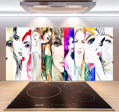 Cooker splashback Female portraits