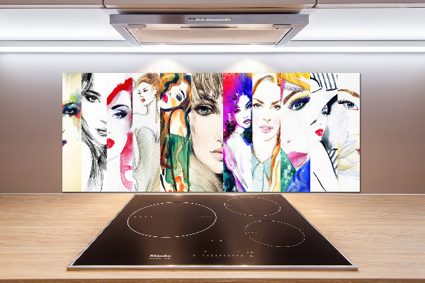 Cooker splashback Female portraits