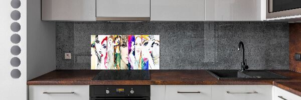 Cooker splashback Female portraits