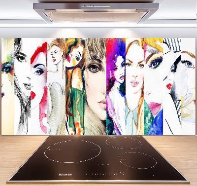 Cooker splashback Female portraits