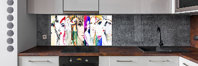 Cooker splashback Female portraits