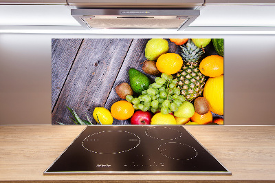 Kitchen splashback Fruit on wood