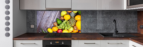 Kitchen splashback Fruit on wood