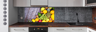 Kitchen splashback Fruit on wood