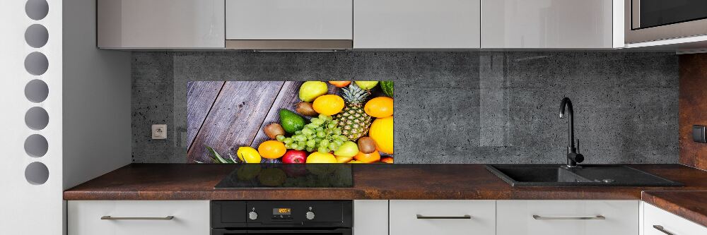 Kitchen splashback Fruit on wood