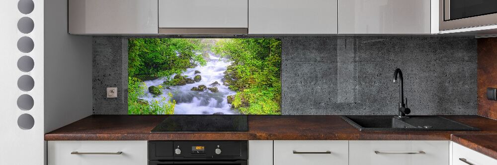 Cooker splashback Mountain river