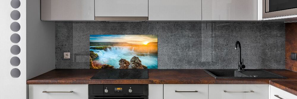 Cooker splashback Waterfall