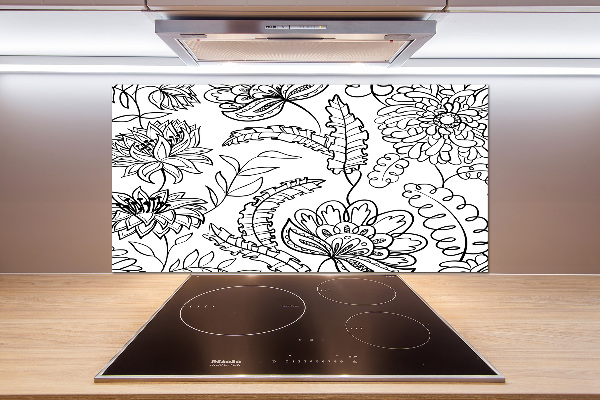 Kitchen splashback Floral pattern