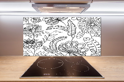 Kitchen splashback Floral pattern