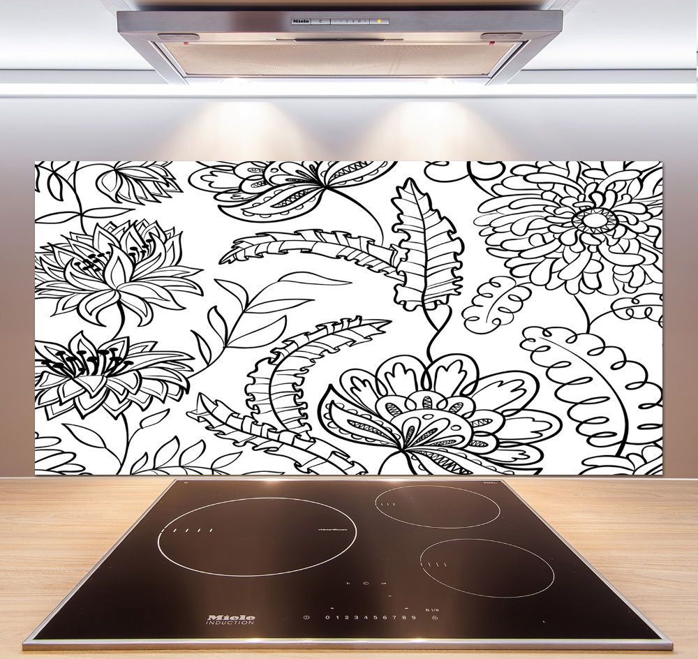 Kitchen splashback Floral pattern