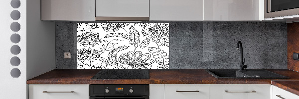 Kitchen splashback Floral pattern