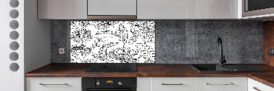 Kitchen splashback Floral pattern