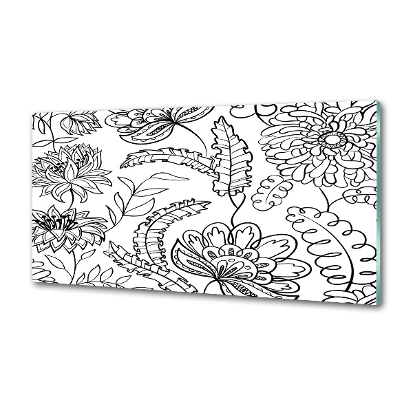 Kitchen splashback Floral pattern