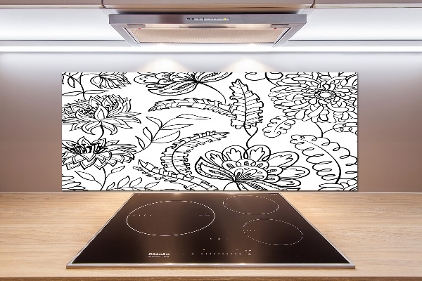 Kitchen splashback Floral pattern