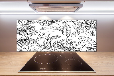 Kitchen splashback Floral pattern