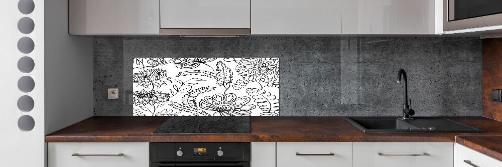 Kitchen splashback Floral pattern