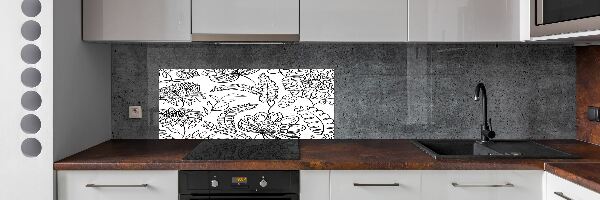 Kitchen splashback Floral pattern