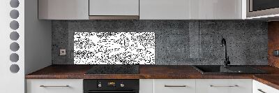 Kitchen splashback Floral pattern