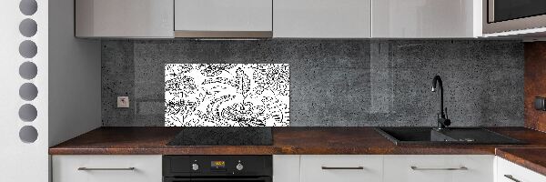 Kitchen splashback Floral pattern