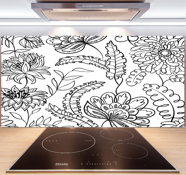 Kitchen splashback Floral pattern