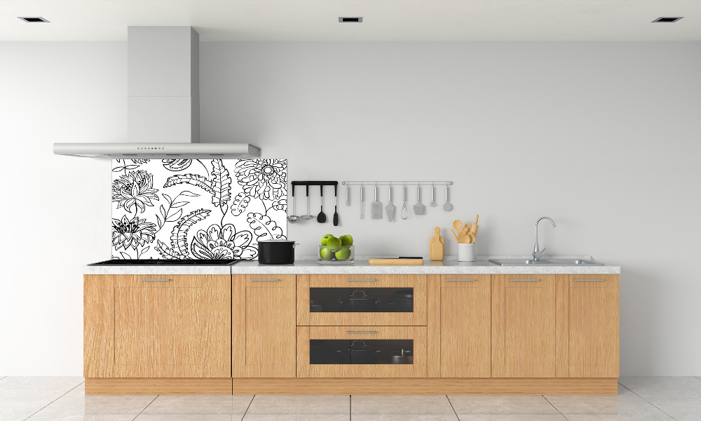 Kitchen splashback Floral pattern