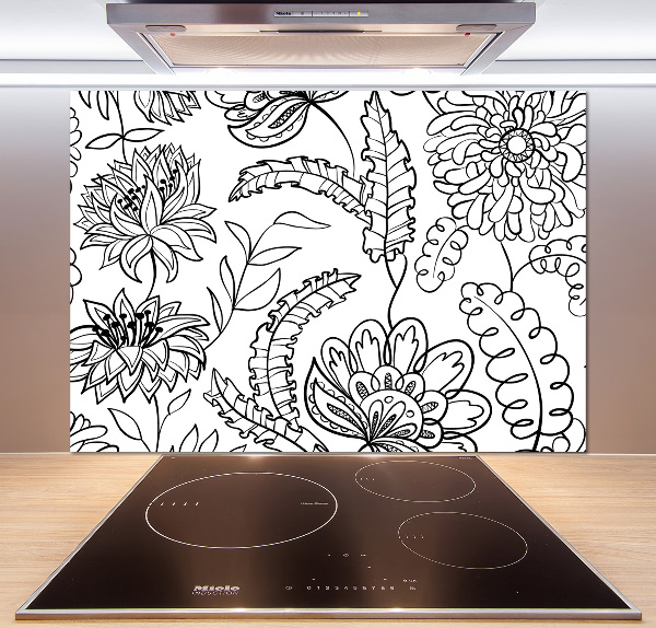 Kitchen splashback Floral pattern