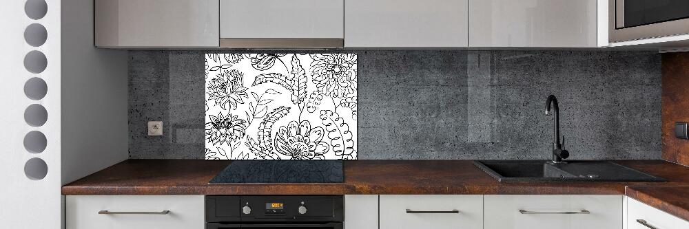 Kitchen splashback Floral pattern