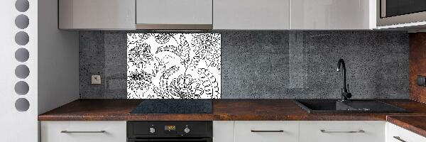 Kitchen splashback Floral pattern