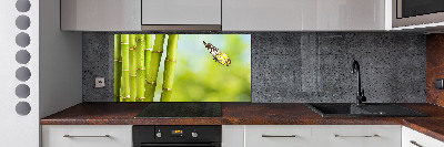 Cooker splashback Bamboo and butterfly