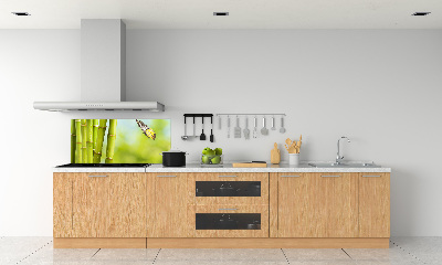 Cooker splashback Bamboo and butterfly