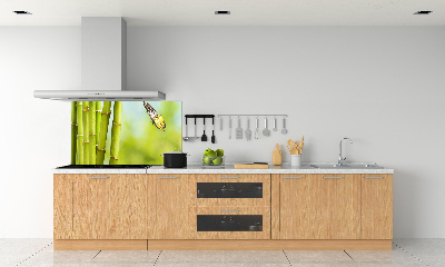 Cooker splashback Bamboo and butterfly