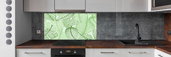 Kitchen splashback Pattern leaves