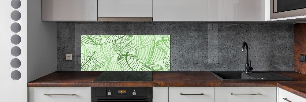 Kitchen splashback Pattern leaves