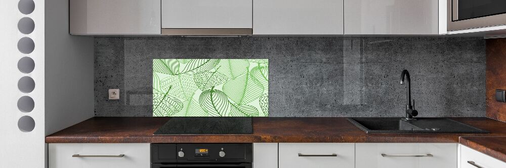 Kitchen splashback Pattern leaves