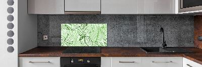 Kitchen splashback Pattern leaves