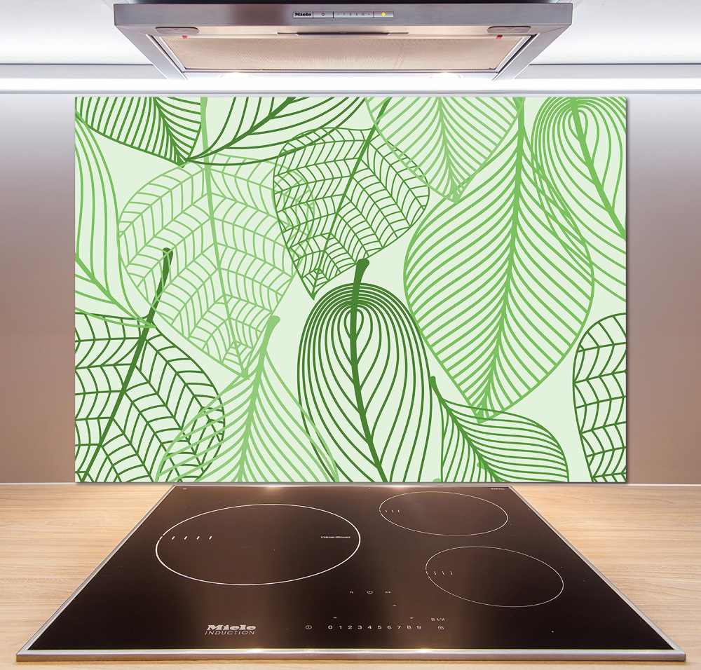 Kitchen splashback Pattern leaves