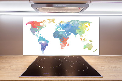 Cooker splashback world map