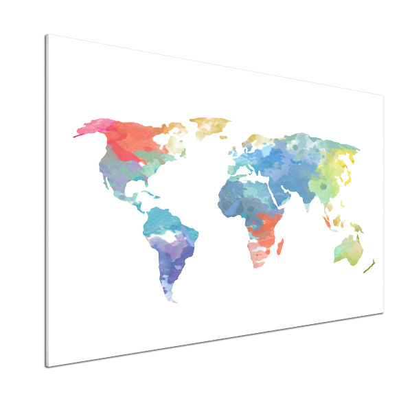 Cooker splashback world map