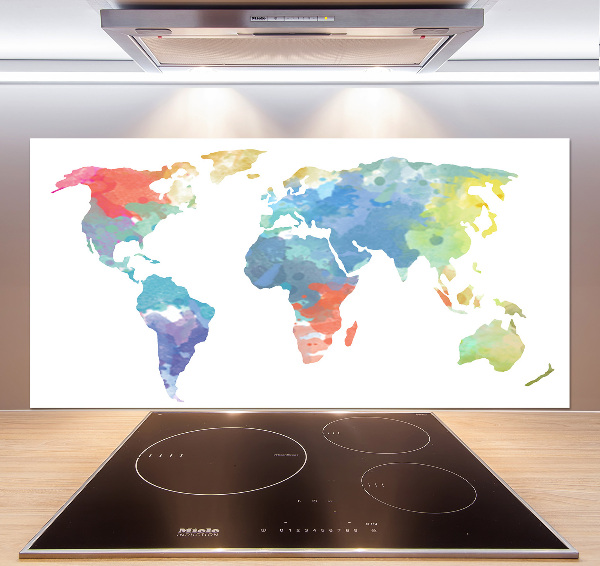 Cooker splashback world map