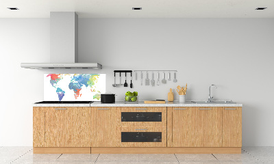 Cooker splashback world map