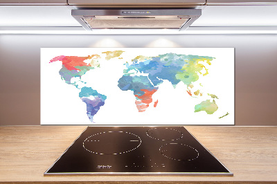 Cooker splashback world map