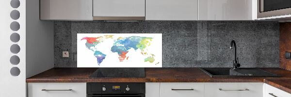 Cooker splashback world map